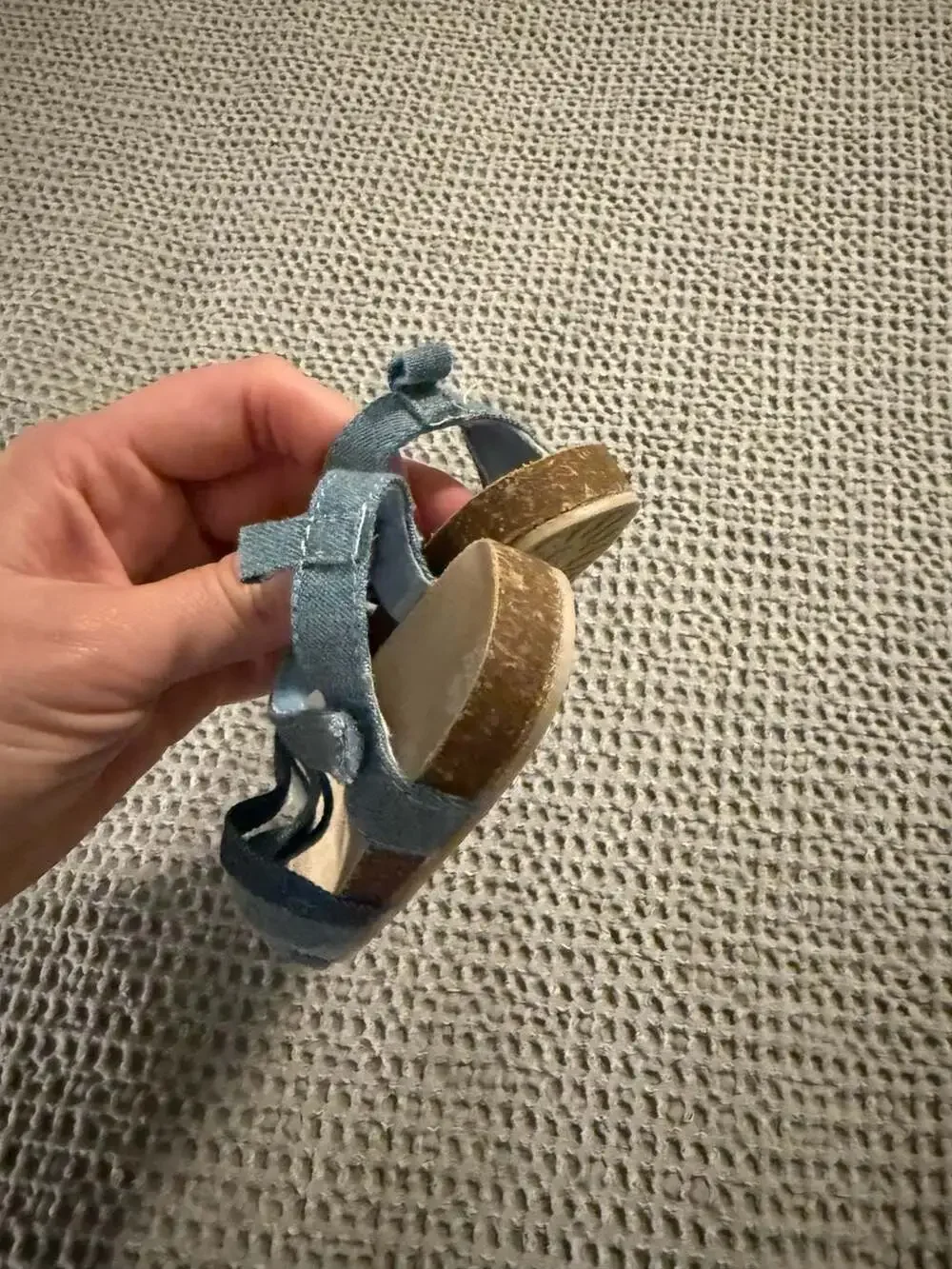 Baby OshKosh B'gosh Denim Criss-Cross Strap Sandals Size 2